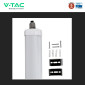 Immagine 11 - V-Tac VT-1574 Tubo LED Plafoniera G Series Linkabile 48W Lampadina 150cm SMD Chip CREE Impermeabile IP65 - SKU 2162876 / 2162866