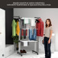 Immagine 3 - VertiSlim Dry Stendibiancheria Verticale 4 Livelli Salvaspazio Richiudibile con Ali Laterali Ruote in Acciaio Inox Colore Grigio