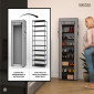 Immagine 3 - VertiCase Scarpiera Slim Salvaspazio 10 Ripiani Tessuto Impermeabile Copertura Antipolvere Piedini Antiscivolo Colore Grigio