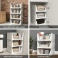 Immagine 4 - VertiRoll Cassetti Impilabili Scorrevoli Salvaspazio Portaoggetti Armadio Cucina Bagno Colore Bianco - Organizer da 4 Cassetti