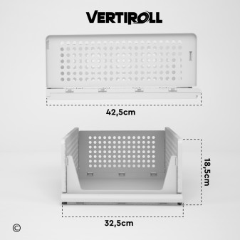 VertiRoll 4 Cassetti Impilabili Scorrevoli Salvaspazio Bianco