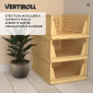 Immagine 3 - VertiRoll Cassetti Impilabili Scorrevoli Salvaspazio Portaoggetti Armadio Cucina Bagno Colore Giallo - Organizer da 4 Cassetti