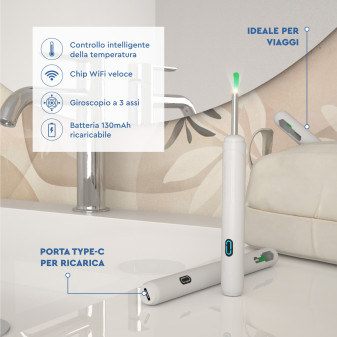 UdiGuard Otoscopio Pulizia Orecchie Rimozione Cerume Colore Bianco