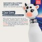 Immagine 2 - CapsHero Borraccia Termica per Bambini Acciaio Inox 18/8 Senza BPA 520ml Antiodore Caldo 12h Freddo 24h Fantasia Mucca Cow Cora