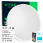 Immagine 1 - V-Tac Pro VT-8618S Plafoniera LED Rotonda 18W SMD Samsung IP44 con Sensore Colore Bianco - SKU 76591-24 / 76601-24 / 76611-24