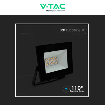 Faro LED 10W SMD IP65 Colore Nero V-Tac VT-44012