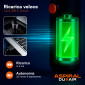 Immagine 4 - Aspiral DuoAir Aspirapolvere Aspirabriciole Senza Fili per Auto Casa e Ufficio Portatile 2in1 Ricarica Rapida USB