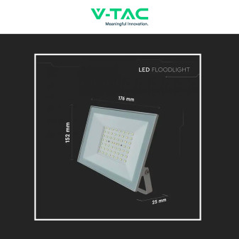 Faro LED 50W SMD IP65 Colore Bianco V-Tac VT-44054