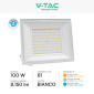 Immagine 5 - V-Tac VT-44109 Faro LED 100W Faretto SMD IP65 Colore Bianco - SKU 23992 / 23979 / 23981