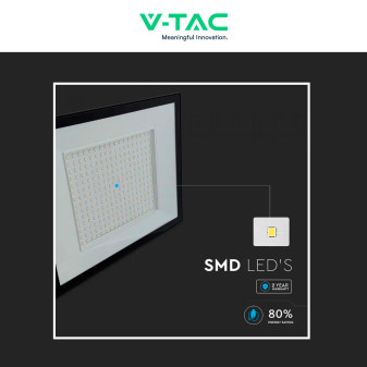 Faro LED 200W SMD IP65 Colore Nero V-Tac VT-44208