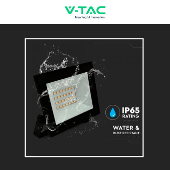 Faro LED 20W SMD IP65 Colore Nero V-Tac VT-44022