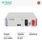 Immagine 2 - V-Tac VT-51201-W Batteria BMS LiFePO4 51,2V 100Ah 5,12kWh Garanzia 5 Anni Inverter Impianto Fotovoltaico CEI 0-21 - SKU 12323