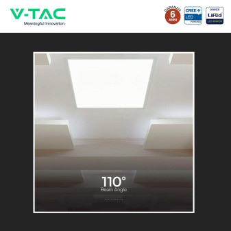 10 Pannelli LED Quadrati 36W SMD CREE con Driver LiFud V-Tac Pro