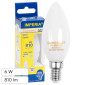Immagine 1 - Imperia Lampadina LED E14 6W Candela C35 Filament in Vetro Bianco - mod. 210253 / 214374 / 210260 / 210277