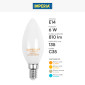 Immagine 6 - Imperia Lampadina LED E14 6W Candela C35 Filament in Vetro Bianco - mod. 210253 / 214374 / 210260 / 210277