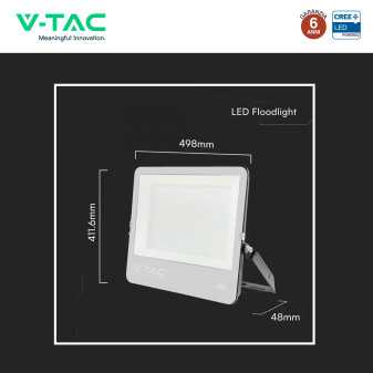 Faro LED 300W SMD Chip CREE IP65 Colore Nero VT-44003