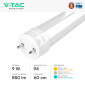 Immagine 5 - V-Tac VT-061 Tubo LED T8 G13 9W SMD Chip CREE Nano Plastic Lampadina 60cm con Starter - SKU 216506 / 216516 / 216526