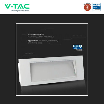 Lampada LED Uscita di Emergenza 3,8W SMD CREE IP40 V-Tac