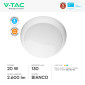 Immagine 2 - V-Tac Pro VT-8603 Plafoniera LED Rotonda 20W SMD Chip Samsung IP65 IK08 CCT Changing Color 3in1 - SKU 801-24