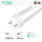 Immagine 4 - V-Tac VT-007 Tubo LED T8 G13 7W SMD Chip CREE Nano Plastic Lampadina 60cm con Starter - SKU 240646 / 240656