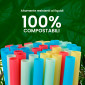 Immagine 3 - Cannucce in PLA Colorate Lisce Resistenti in Bioplastica Ecologiche Compostabili 15cm x 8mm - Confezione da 50 Cannucce