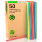Immagine 1 - Cannucce in PLA Colorate Lisce Resistenti in Bioplastica Ecologiche Compostabili 21cm x 6,8mm - Confezione da 50 Cannucce