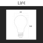 Immagine 7 - Life Lampadina LED E27 7W Goccia A60 Filament in Vetro Trasparente - mod. 39.920352C30 / 39.920352N40