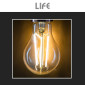 Immagine 6 - Life Lampadina LED E27 12W Goccia A70 Filament in Vetro Trasparente - mod. 39.920357C27 / 39.920357C3