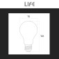 Immagine 7 - Life Lampadina LED E27 12W Goccia A70 Filament in Vetro Trasparente - mod. 39.920357C27 / 39.920357C3