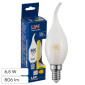 Immagine 1 - Life Lampadina LED E14 6,5W Candela Fiamma CF35 Filament in Vetro Bianco - mod. 39.920123CM30 / 39.920123NM40