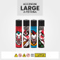 Immagine 2 - Clipper Large Accendino a Pietrina Grande Ricaricabile con Fantasia Lovely Clowns - Box da 48 Accendini