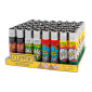 Immagine 1 - Clipper Large Accendino a Pietrina Grande Ricaricabile con Fantasia Spring Graffiti - Box da 48 Accendini
