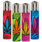 Immagine 1 - Clipper Micro Accendino a Pietrina Piccolo Ricaricabile con Fantasia Fresh Weed - Serie da 4 Accendini