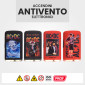 Immagine 2 - Prof Maxi Accendino Elettronico Turbo Antivento Grande Ricaricabile con Fantasia AC/DC Single Blueflame - Serie da 4 Accendini