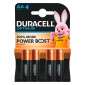 Immagine 1 - Duracell Optimum Pile Alcaline Stilo AA MX1500 LR6 Mignon 1,5V con Tecnologia Power Boost Actives - Confezione da 4 Batterie