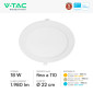 Immagine 5 - V-Tac Pro VT-61018 Mini Pannello LED Rotondo 18W SMD Chip Samsung a Incasso - SKU 78641 / 78651 / 78661