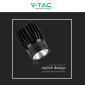 Immagine 28 - V-Tac VT-1018 Faretto LED da Incasso 18W Rotondo in Alluminio Colore Nero - SKU 10301 / 10302 / 10303