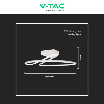 V-Tac VT-7763 Lampadario LED a Superficie 20W SMD Colore Bianco