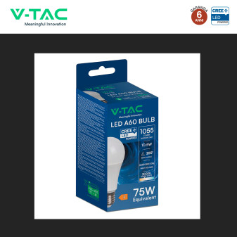 V-Tac Lampadina LED E27 10,5W Goccia A60 SMD Opaca