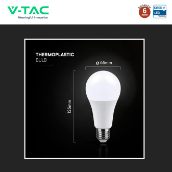 V-Tac Lampadina LED E27 15W Goccia A60 SMD Opaca