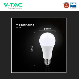 V-Tac Lampadina LED E27 17W Goccia A60 SMD Opaca