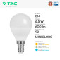 Immagine 20 - V-Tac VT-270 Lampadina LED E14 6,5W MiniGlobo P45 SMD Chip CREE - SKU 218636 / 218646 / 218656