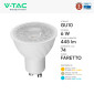 Immagine 5 - V-Tac VT-247 Lampadina LED GU10 6W Faretto PAR16 SMD Chip CREE - SKU 211896 / 211906 / 211916