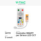 Immagine 2 - V-TAC Controller Smart per strisce LED CCT 2 Canali con Telecomando - SKU 24173