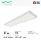 Immagine 2 - V-Tac VT-6147 Pannello LED Rettangolare 120x30 40W SMD Chip CREE 2in1 a Superficie e Incasso - SKU 21662516