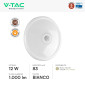 Immagine 2 - V-Tac VT-13 Plafoniera LED Rotonda 12W SMD Chip CREE Sensore Movimento e Crepuscolare Regolabile Colore Bianco - SKU 218086