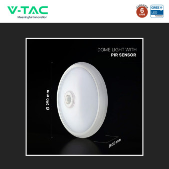 V-Tac VT-13 Plafoniera LED Rotonda 12W SMD Chip CREE