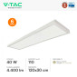 Immagine 2 - V-Tac VT-6147 6 Pannelli LED Rettangolare 120x30 40W SMD Chip CREE 2in1 a Superficie e Incasso - SKU 21662516