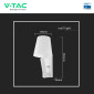 Immagine 21 - V-Tac VT-88062 Lampada LED da Muro 2W SMD Chip CREE Applique con Faretto Ricarica Veloce USB - SKU 240006 / 240016