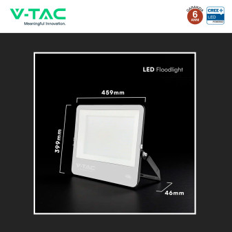 Faro LED 300W SMD Chip CREE IP65 Colore Nero VT-44003